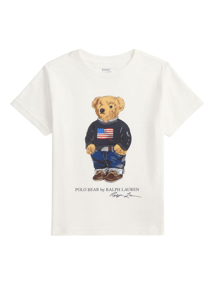 T-shirt bianco per bambino 322P00508 001 Ralph Lauren Kids 