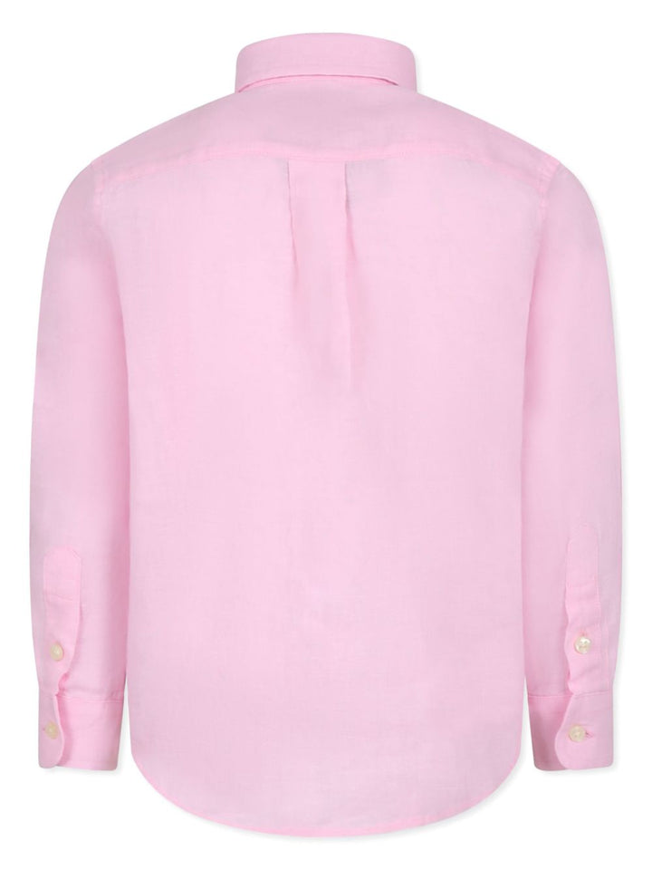 Camicia rosa fenicottero per bambino 323967600 002 Ralph Lauren Kids 