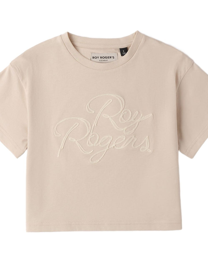 T-shirt beige per bambina 17600 1027 Roy Rogers Kids 
