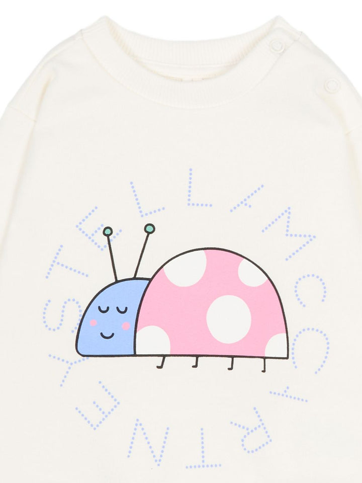 Felpa bianca per neonata TY4010Z0499 101 Stella McCartney Kids 