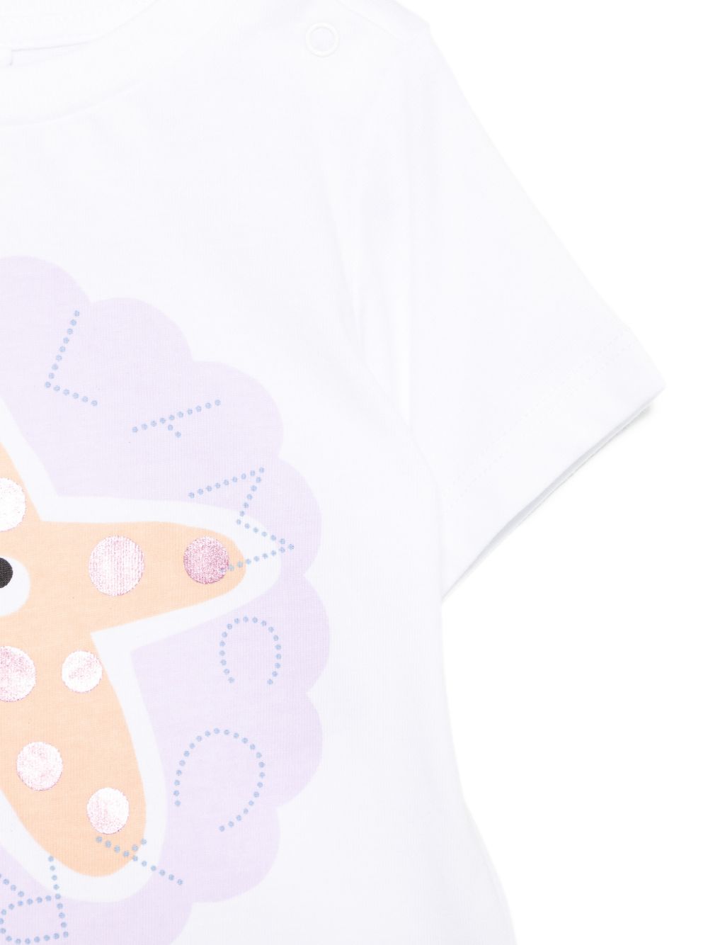 T-shirt bianca/lilla per neonata TY8051Z0434 100 Stella McCartney Kids 