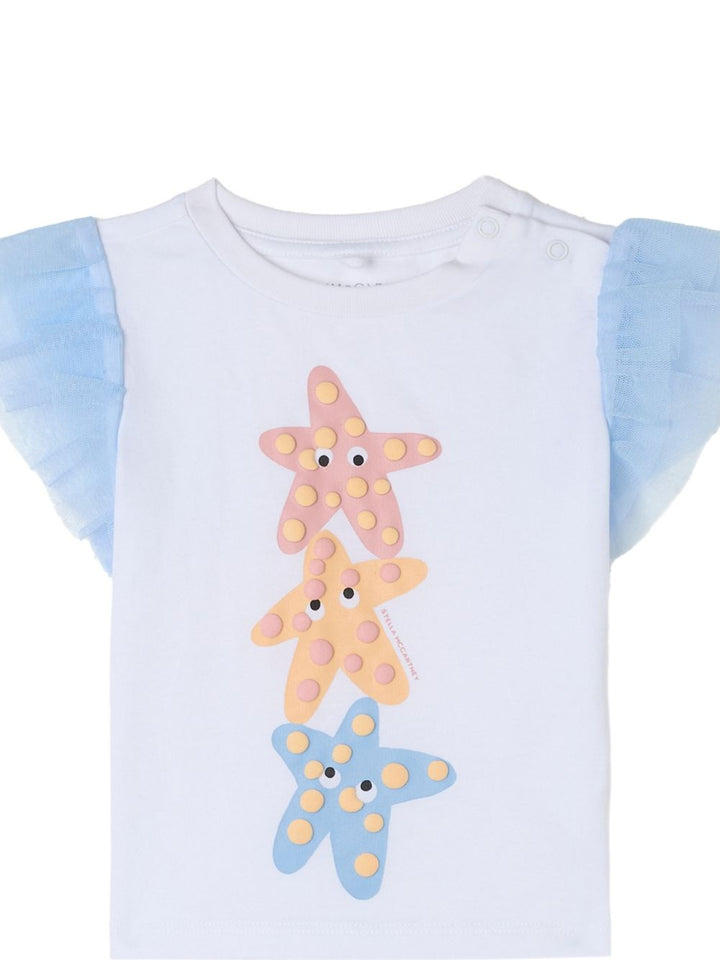 T-shirt bianca per neonata TY8071Z0434 100 Stella McCartney Kids 