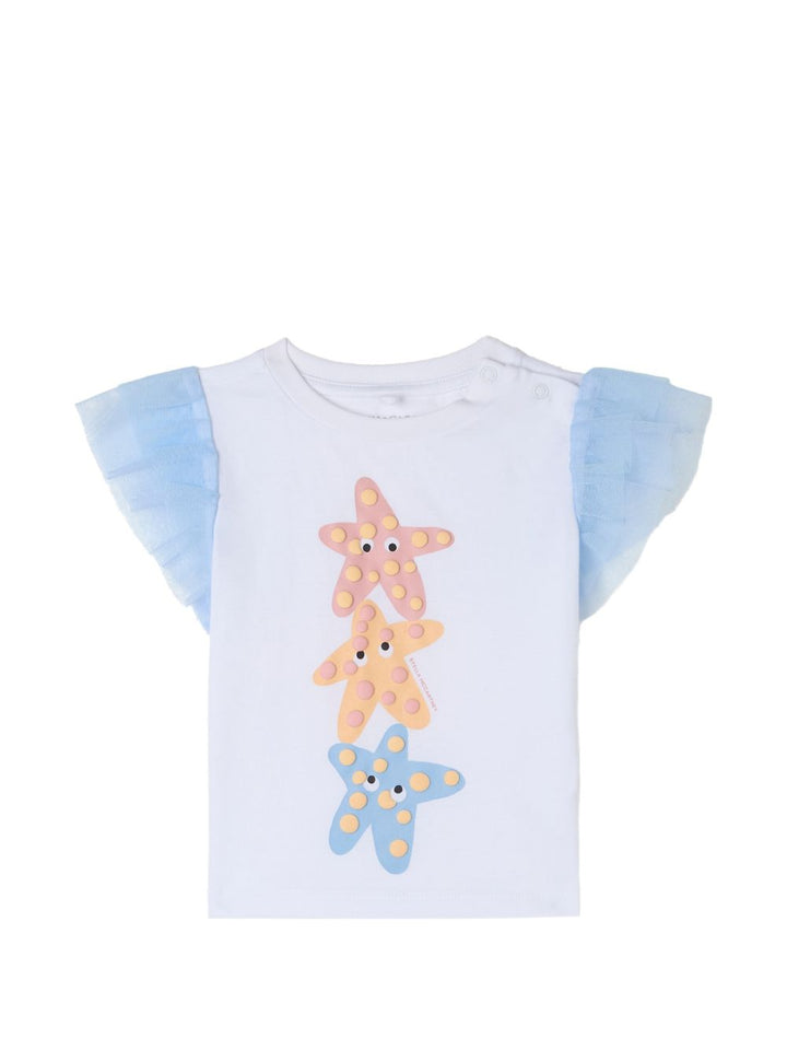 T-shirt bianca per neonata TY8071Z0434 100 Stella McCartney Kids 