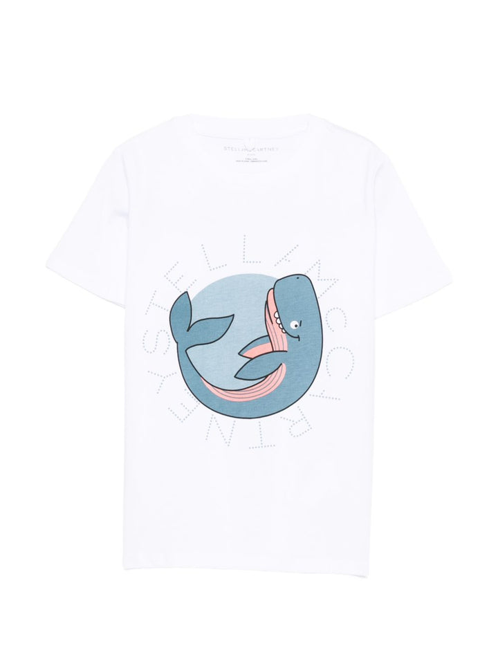 T-shirt bianca per bambino TY8Q61Z0434 100 Stella McCartney Kids 