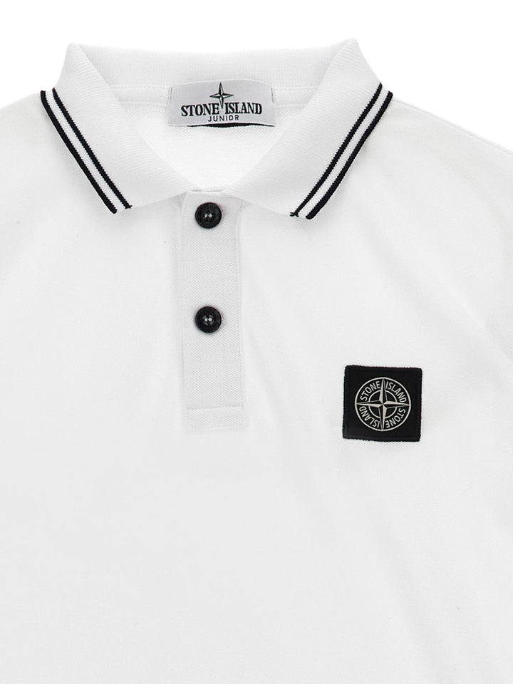 Polo bianco per bambino 62200001S0018 V1001 Stone Island Kids 