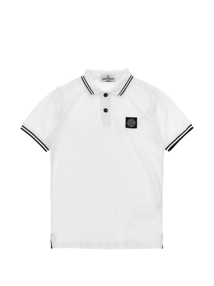 Polo bianco per bambino 62200001S0018 V1001 Stone Island Kids 