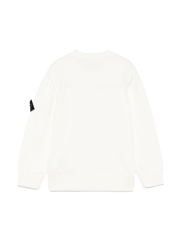 Maglione bianco per bambino 65100001S00B2 V0001 Stone Island Kids 