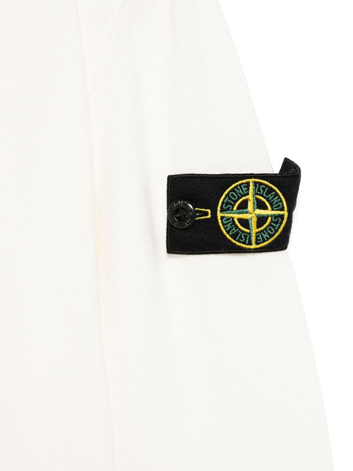 Maglione bianco per bambino 65100001S00B2 V0001 Stone Island Kids 