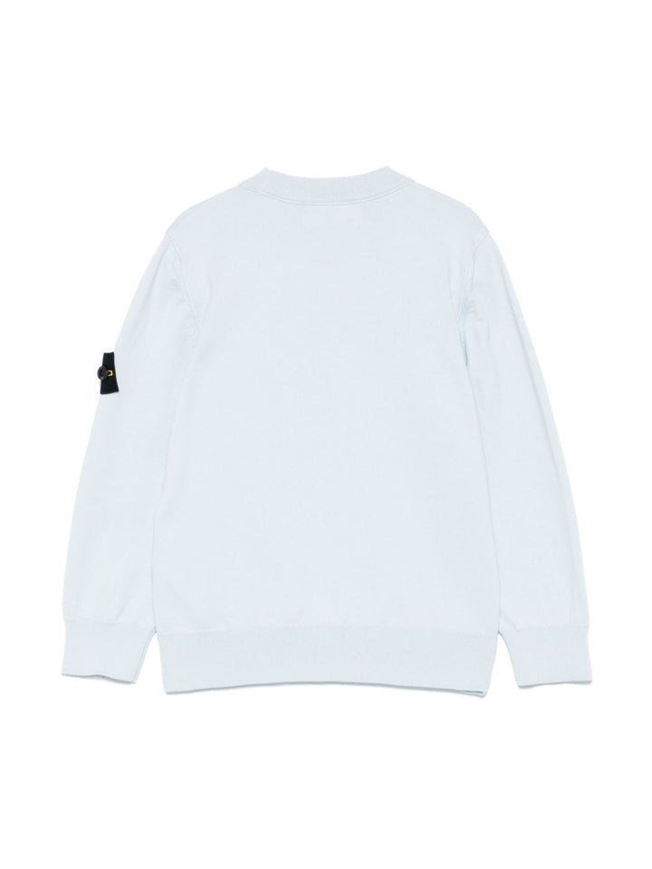 Maglione celeste per bambino 65100001S00B2 V0041 Stone Island Kids 