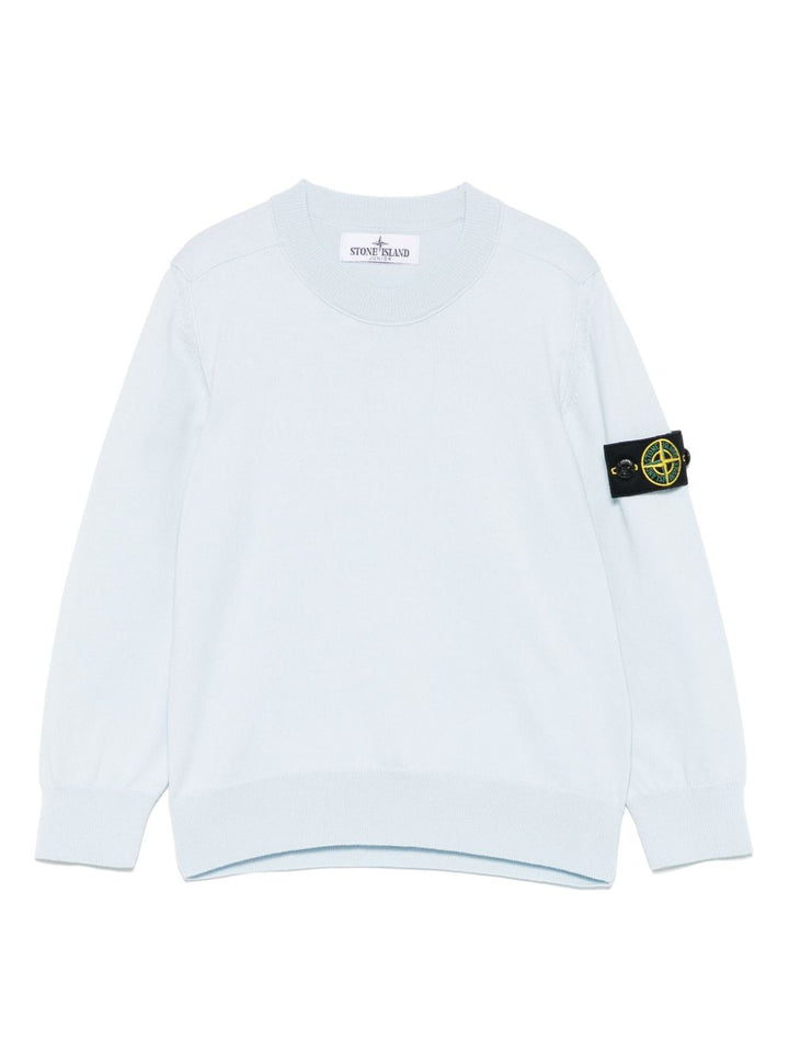 Maglione celeste per bambino 65100001S00B2 V0041 Stone Island Kids 