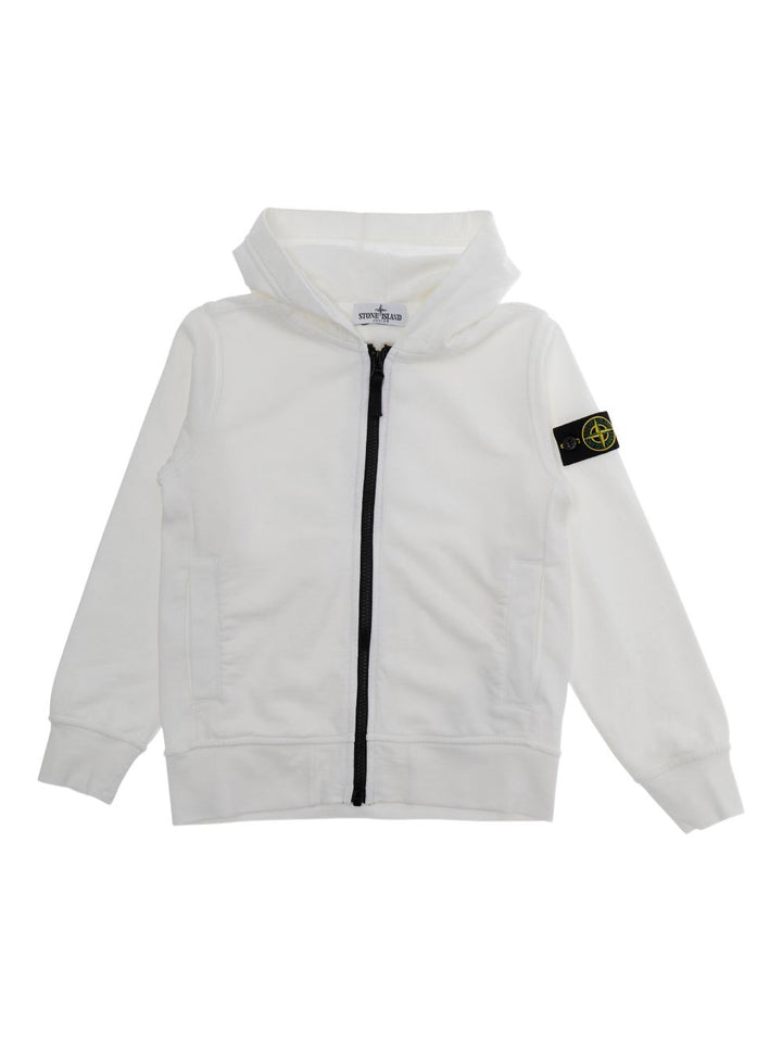 Felpa bianca per bambino 66100004S0040 V0001 Stone Island Kids 