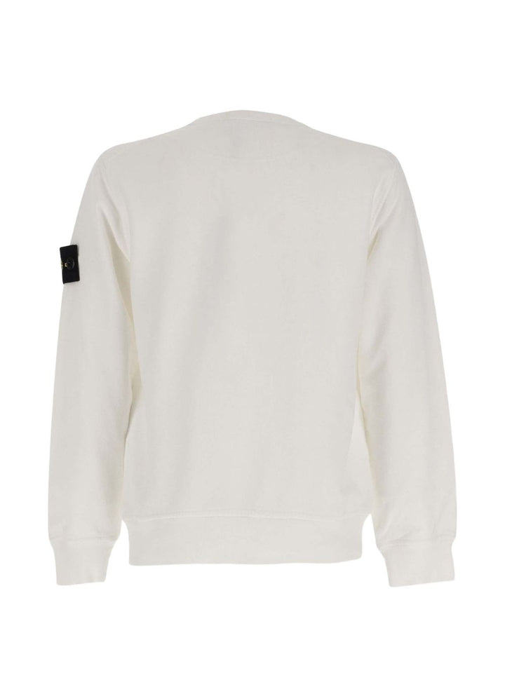 Felpa in cotone bianco per bambino 66100005S0040 V0001 Stone Island Kids 