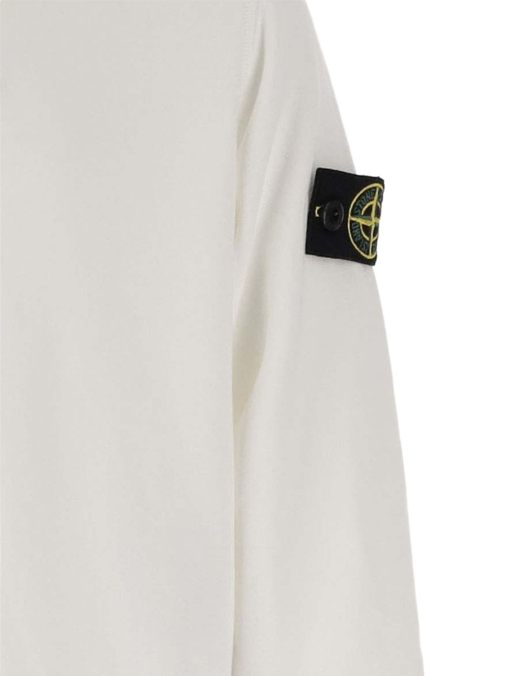Felpa in cotone bianco per bambino 66100005S0040 V0001 Stone Island Kids 