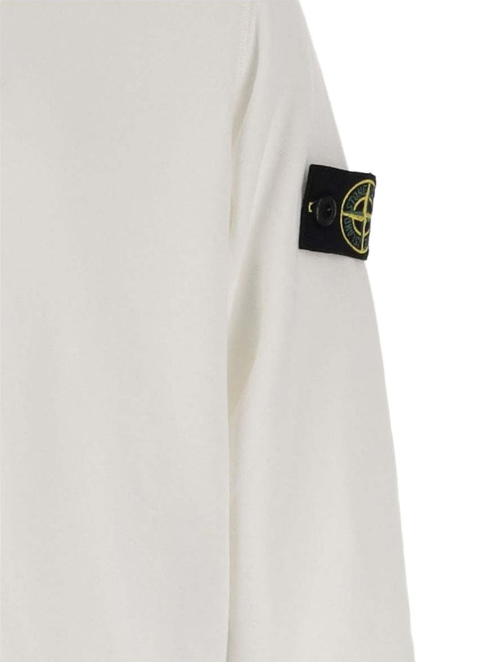 Felpa in cotone bianco per bambino 66100005S0040 V0001 Stone Island Kids 
