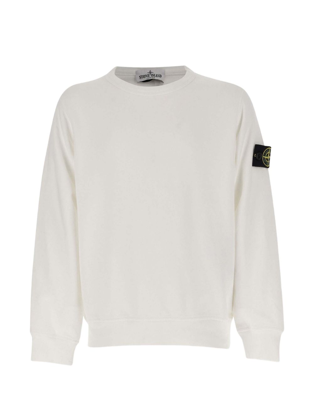 Felpa in cotone bianco per bambino 66100005S0040 V0001 Stone Island Kids 