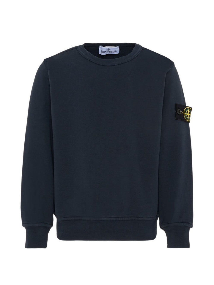 Felpa blu navy per bambino 66100005S0040 V0020 Stone Island Kids 