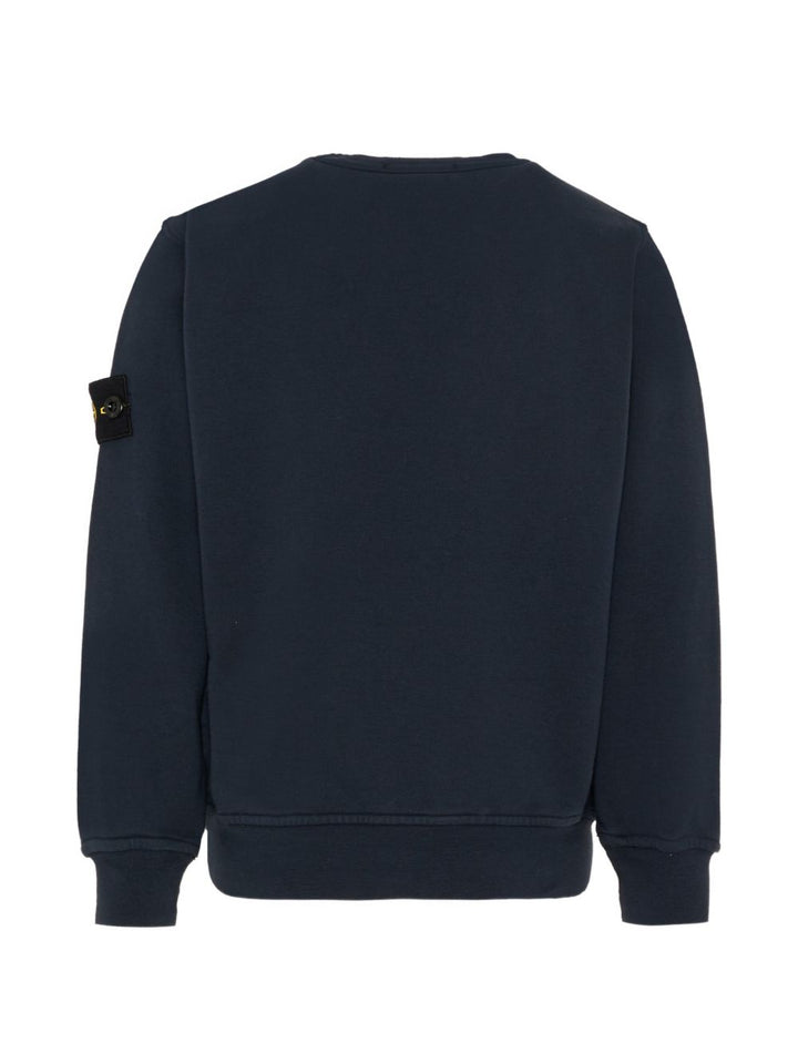 Felpa blu navy per bambino 66100005S0040 V0020 Stone Island Kids 