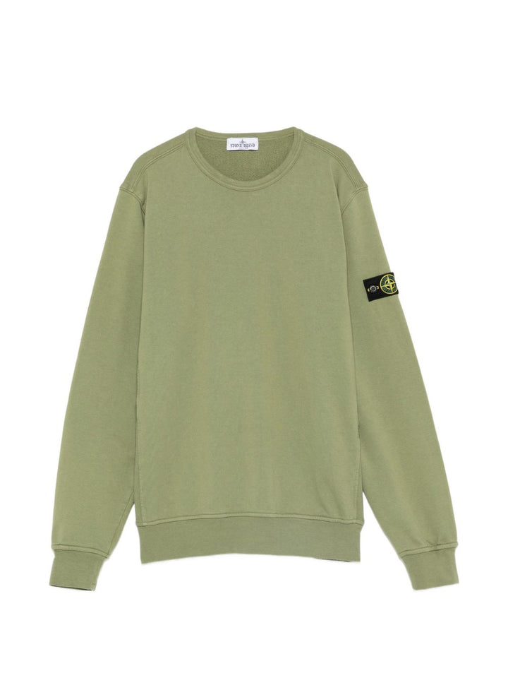 Felpa verde oliva per bambino 66100005S0040 V0058 Stone Island Kids 