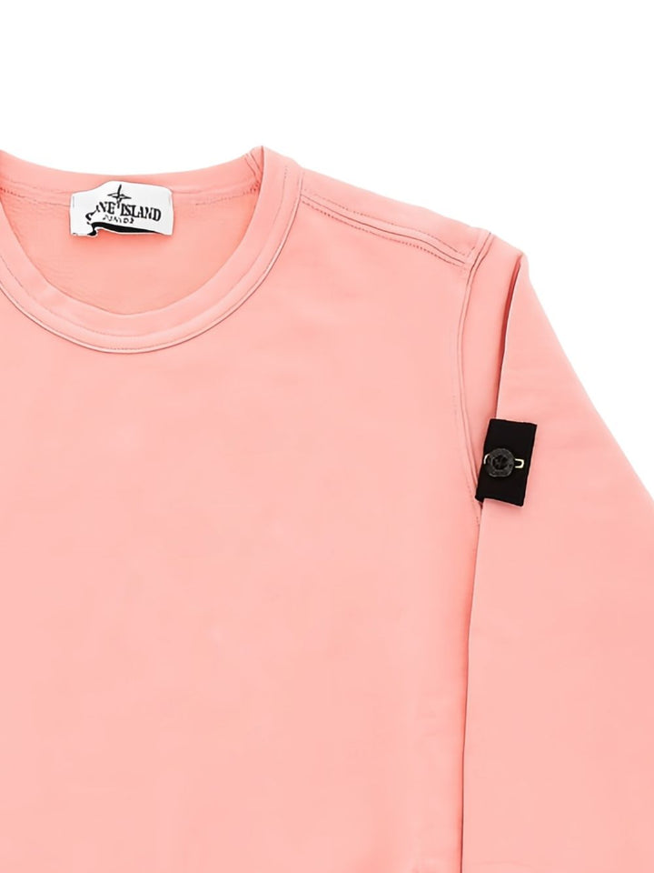 Felpa rosa per bambino 66100005S0040 V008D Stone Island Kids 