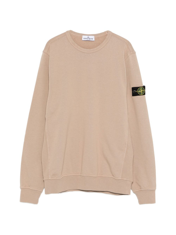 Felpa beige per bambino 66100005S0040 V0092 Stone Island Kids 