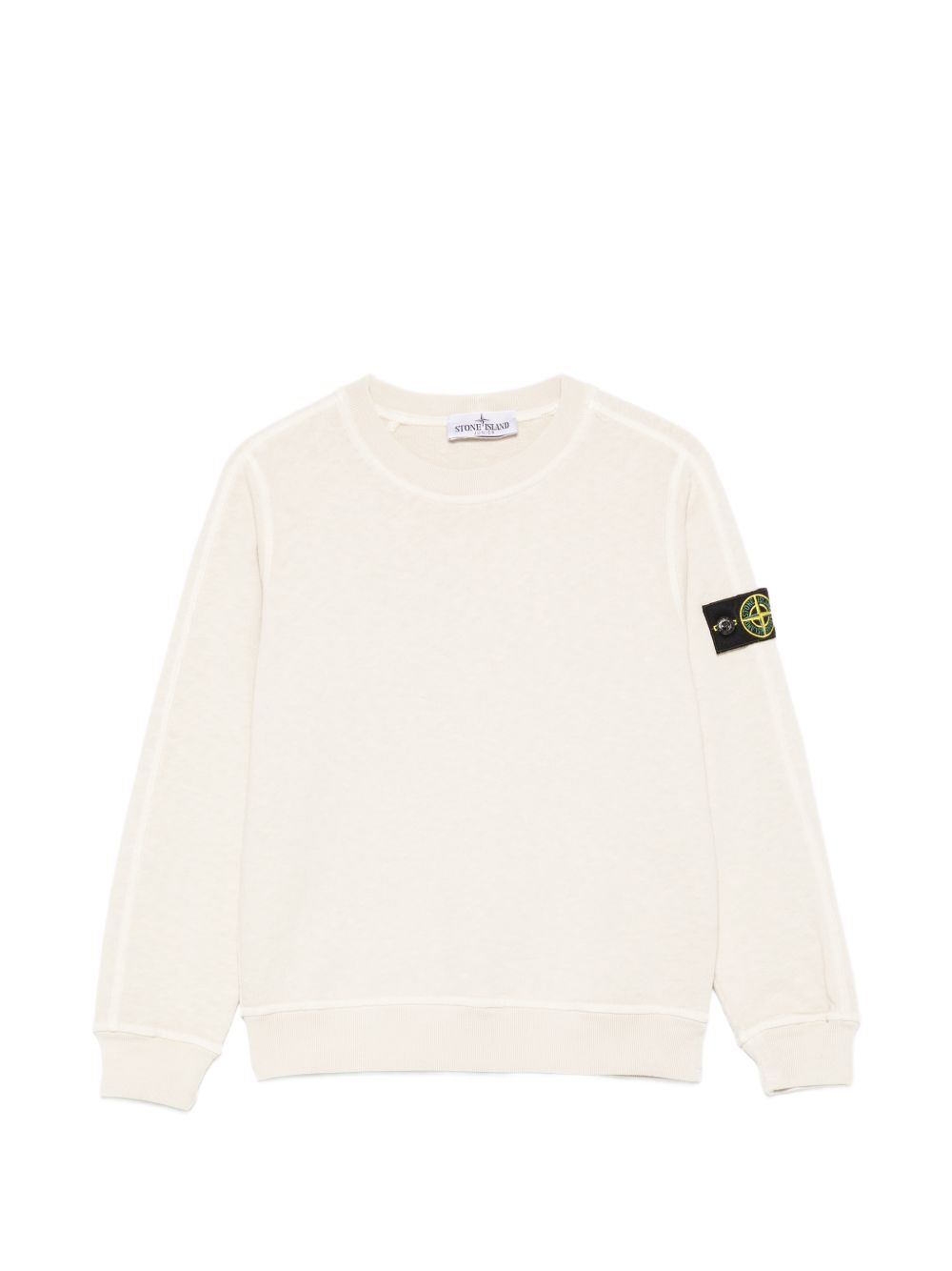Felpa bianco sporco per bambino 66100012S0060 V0197 Stone Island Kids 