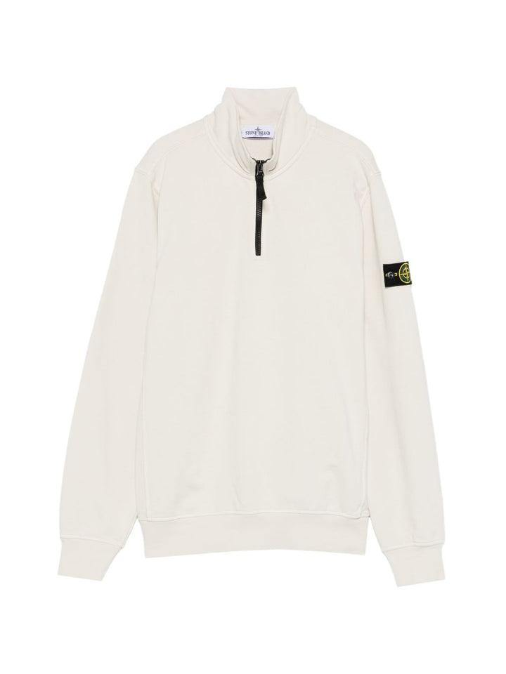 Felpa bianco sporco per bambino 66100013S0040 V0097 Stone Island Kids 