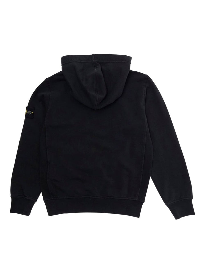 Felpa nera per bambino 66100014S0040 V0029 Stone Island Kids 