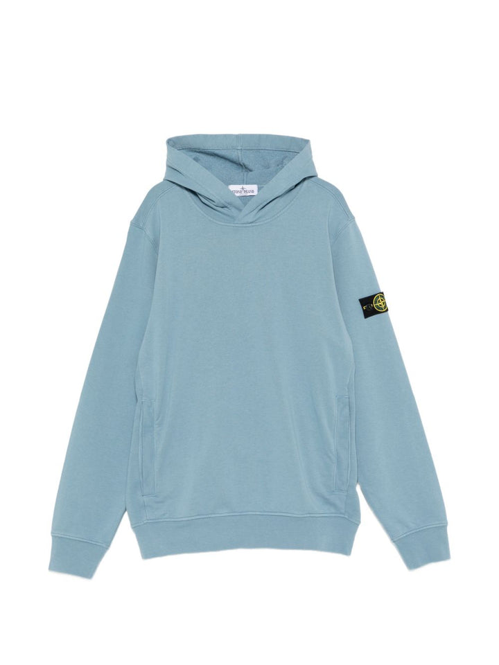 Felpa blu polvere per bambino 66100014S0040 V004A Stone Island Kids 