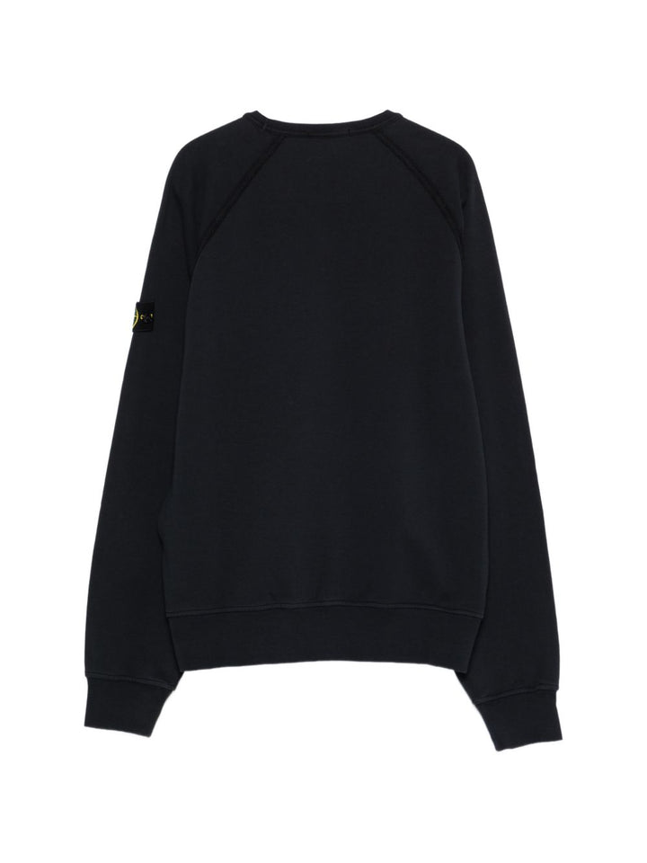 Felpa nera per bambino 66100015S0040 V0029 Stone Island Kids 