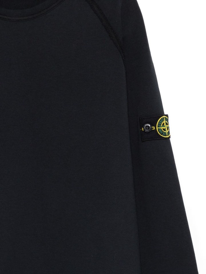 Felpa nera per bambino 66100015S0040 V0029 Stone Island Kids 