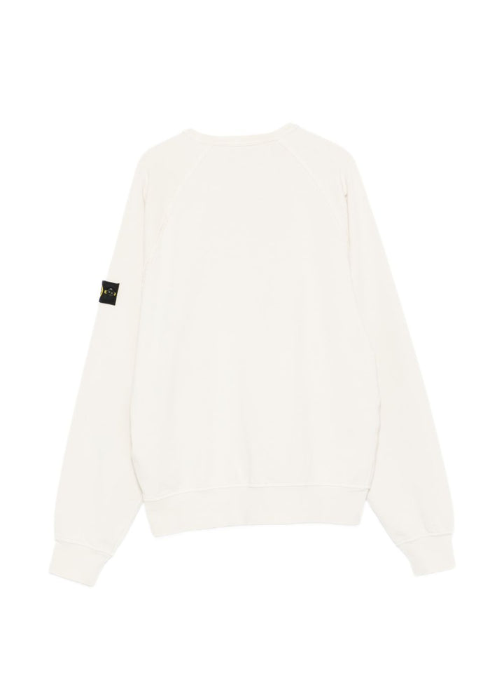 Felpa bianco sporco per bambino 66100015S0040 V0097 Stone Island Kids 
