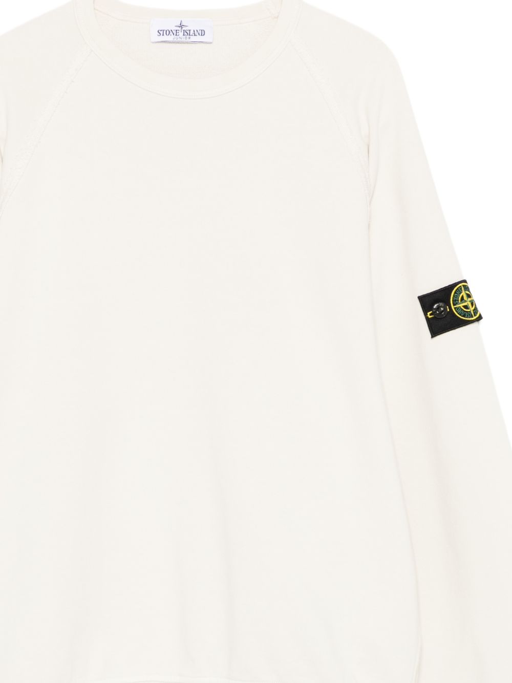 Felpa bianco sporco per bambino 66100015S0040 V0097 Stone Island Kids 
