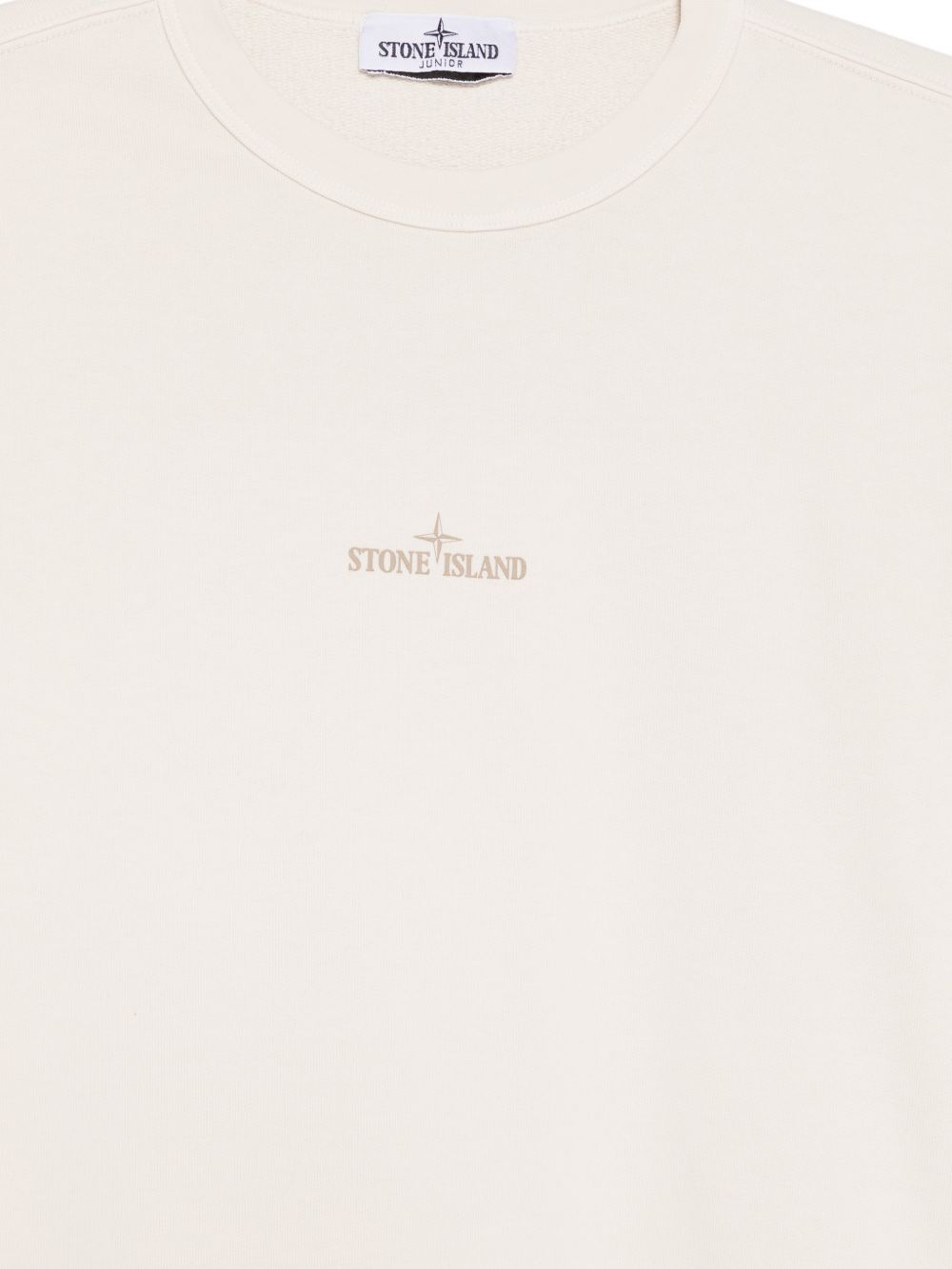 Felpa bianco sporco per bambino 66100018S0370 V0097 Stone Island Kids 