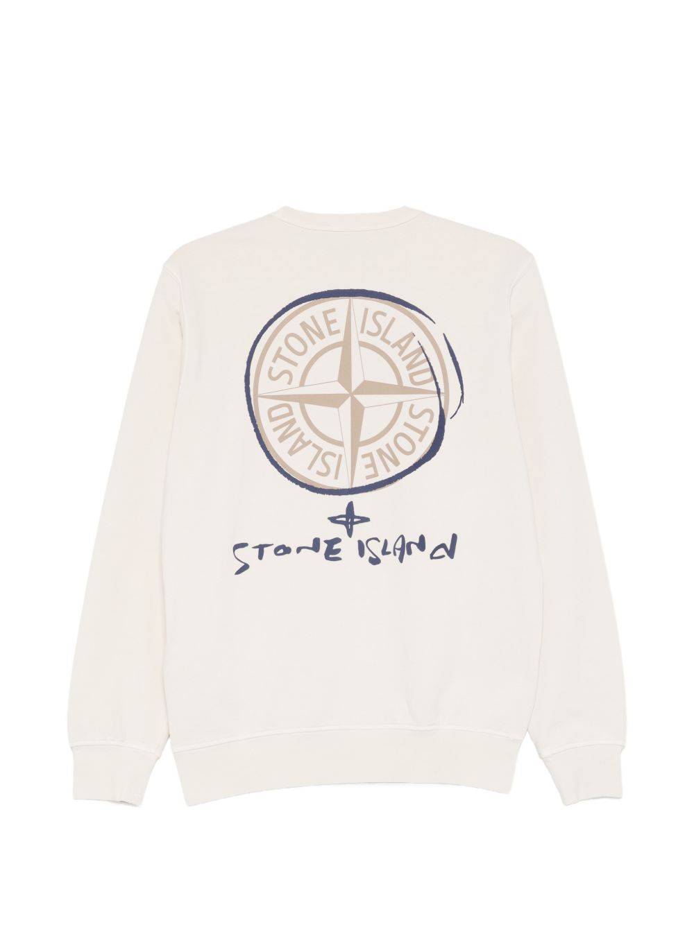 Felpa bianco sporco per bambino 66100018S0370 V0097 Stone Island Kids 