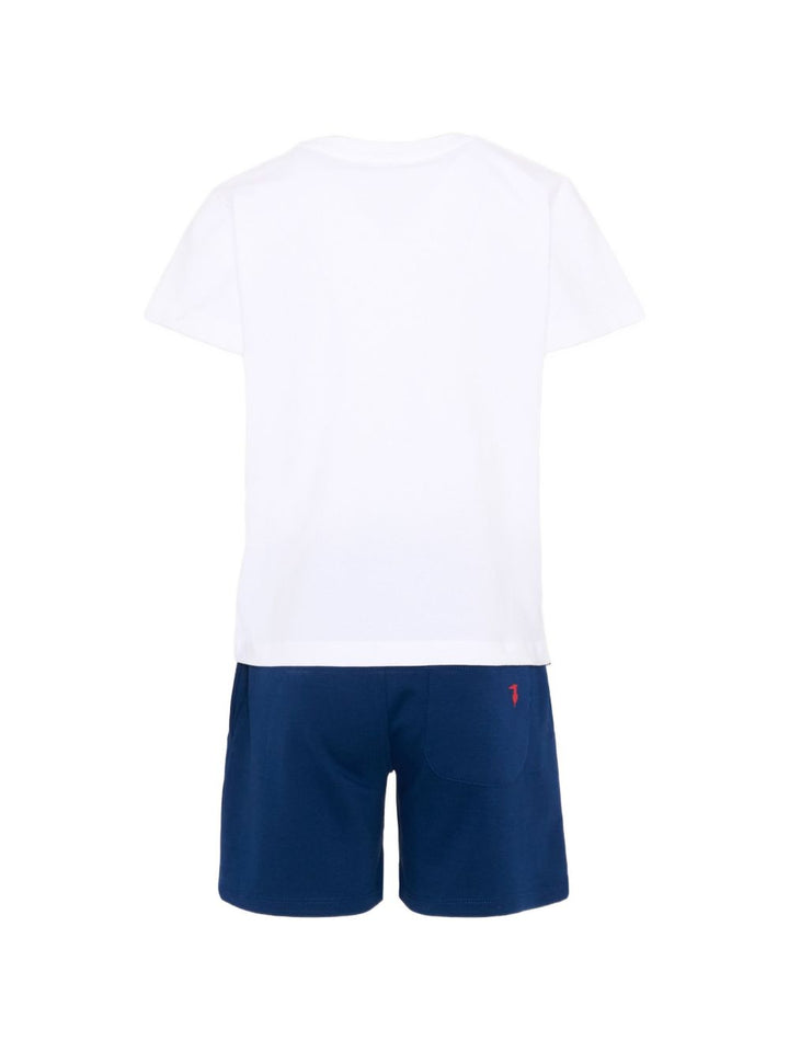 Completo bianco/blu per bambino TIP26008K WHIBLU Trussardi Kids 