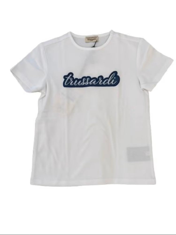 T-shirt bianco per neonato TIP26037TS WHI Trussardi Kids 