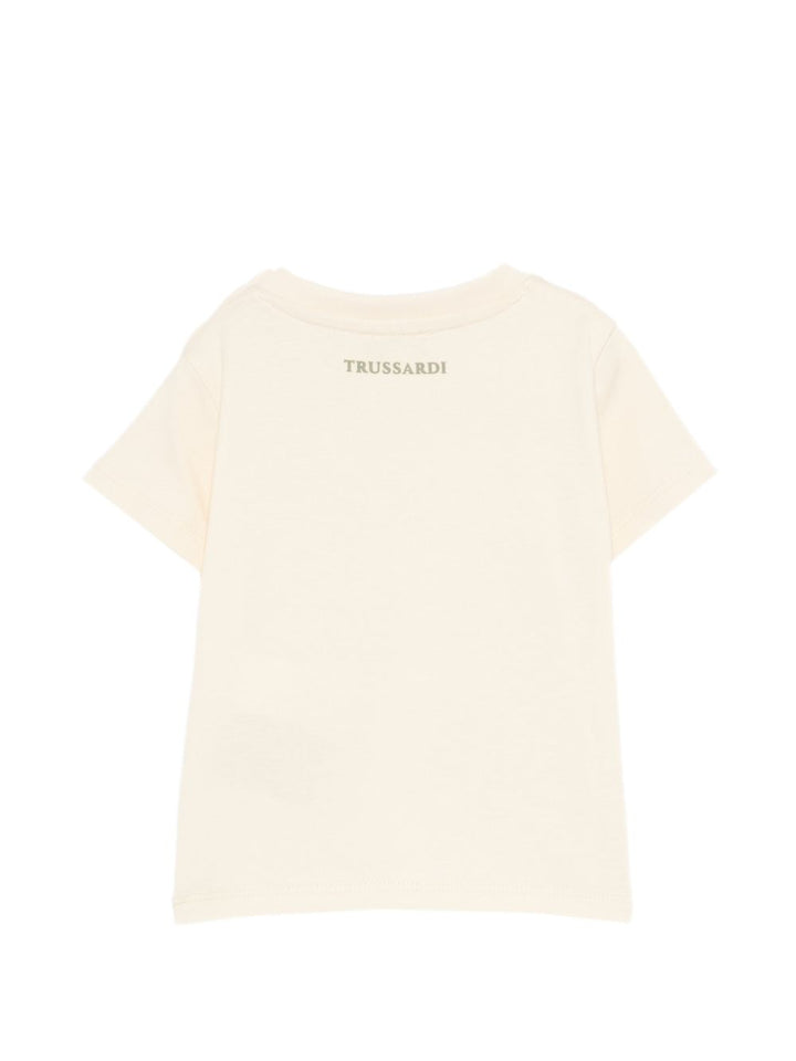 T-shirt beige per neonato TIP26047TS BEINEW Trussardi Kids 