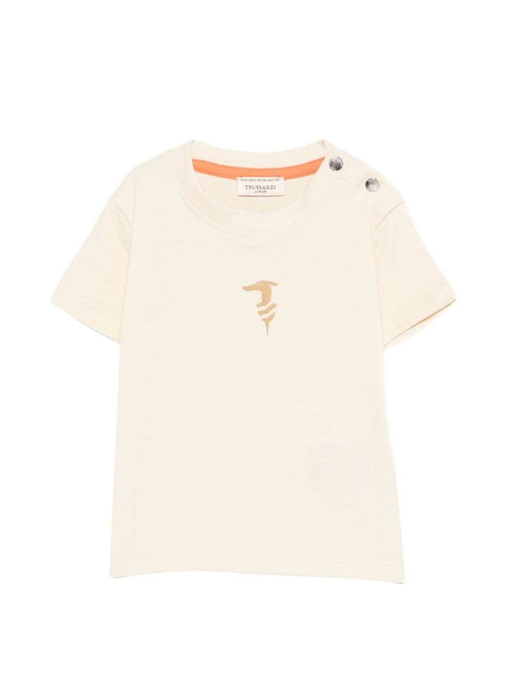 T-shirt beige per neonato TIP26048TS BEINEW Trussardi Kids 