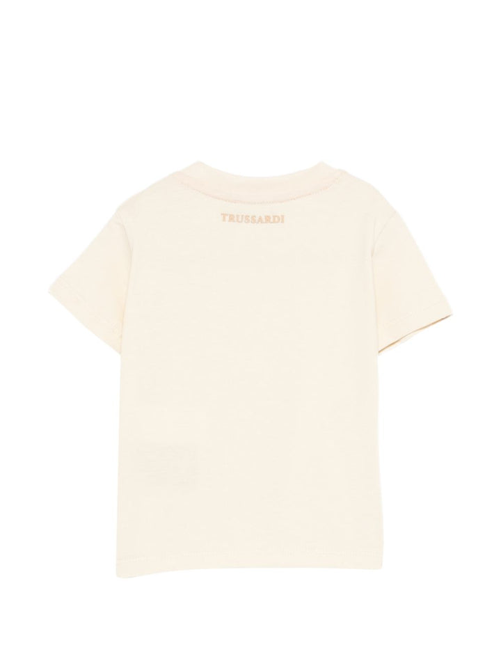 T-shirt beige per neonato TIP26048TS BEINEW Trussardi Kids 