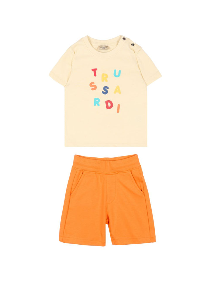 Completo beige/arancione per neonato TIP26070CJ BEINEW Trussardi Kids 