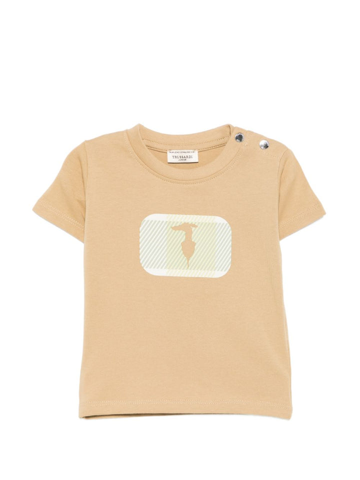 T-shirt marrone per neonato TIP26072TS BRO Trussardi Kids 