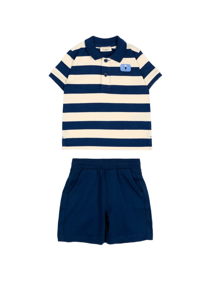 Completo crema/blu per neonato TIP26082CJ BLU Trussardi Kids 
