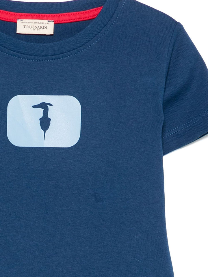 T-shirt blu marine per neonato TIP26093TS BLU Trussardi Kids 