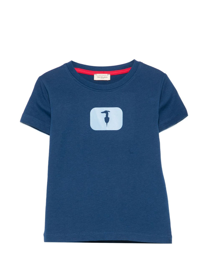 T-shirt blu marine per neonato TIP26093TSK BLU Trussardi Kids 