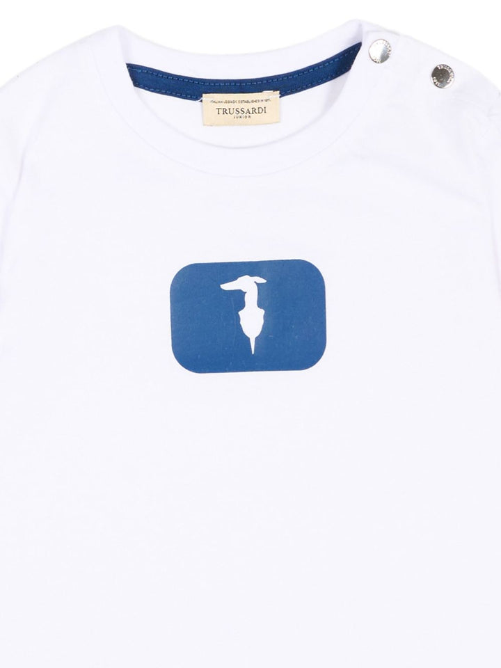 T-shirt bianco per neonato TIP26093TS WHI Trussardi Kids 