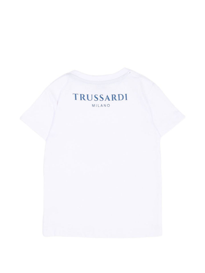 T-shirt bianco per neonato TIP26093TS WHI Trussardi Kids 