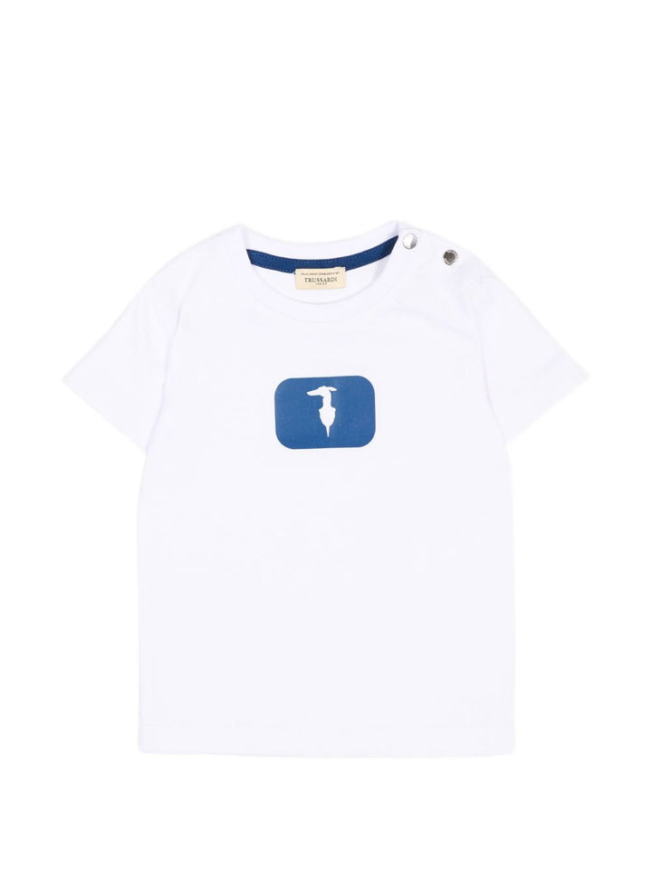 T-shirt bianco per neonato TIP26093TS WHI Trussardi Kids 
