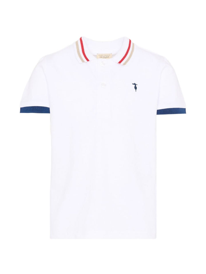 Polo bianca per bambino TIP26102POK WHI Trussardi Kids 