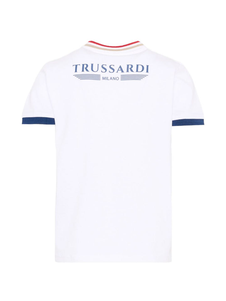 Polo bianca per bambino TIP26102POK WHI Trussardi Kids 