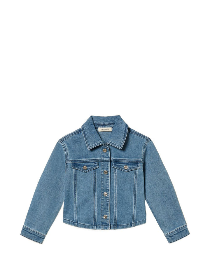 Giacca in jeans blu per bambina 261GB2030 03451 Twin Set 
